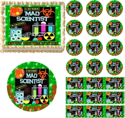 MAD SCIENTIST Bubbling Potion Edible Cake Topper Image Frosting Sheet Decoration