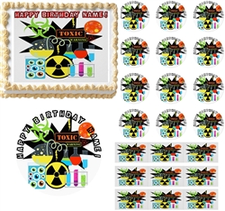 MAD SCIENTIST Theme Party Edible Cake Topper Image Frosting Sheet Mad Science