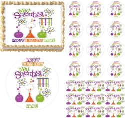 Mad Scientist Science Lab Edible Cake Topper Image Cupcakes Mad Scientist Cake