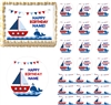 Sailboat Whale Nautical Theme Edible Cake Topper Image Cake Decoration Cupcakes