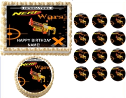 Nerf Wars Gun N Strike Edible Cake Topper Frosting Sheet - All Sizes!