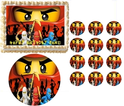 Ninjago RED Ninja Ninjago Edible Cake Topper Frosting Sheet - All Sizes!