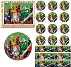 Ninjago All Characters Ninjas Edible Cake Topper Frosting Sheet - All Sizes!