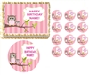 Look WHOO'S Pink Girl Owl First Birthday Baby Shower Edible Cake Topper Frosting Sheet - All Sizes!