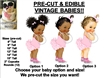 Pre-Cut Princess Pink Ruffle Pants Baby Girl EDIBLE Cake Topper Image Sneakers