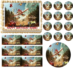 Planes Fire and Rescue Party Edible Cake Topper Frosting Sheet - All Sizes!