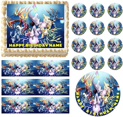 POKEMON X POKEMON Y Edible Cake Topper Frosting Sheet - All Sizes!