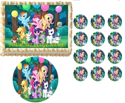 My Little Pony Party Edible Cake Topper Frosting Sheet - All Sizes!
