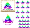 Rainbow Poop Emoji Edible Cake Topper Image Cupcakes Rainbow Poop Cake Edibles