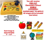 Elementary School Edible Cake Stickers Edible School Clipart Cutouts Decoration
