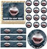 SHARK ATTACK Shark Party Edible Cake Topper Frosting Sheet Image-ALL SIZES! NEW