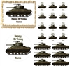 Military Sherman Tank Edible Cake Topper Image Sherman Tank Cake Tank Cupcakes