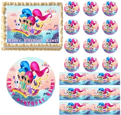SHIMMER and SHINE Party Edible Cake Topper Image Frosting Sheet Cake Decoration