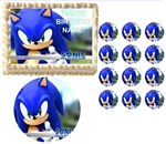 Sonic the Hedgehog Face Party Edible Cake Topper Frosting Sheet - All Sizes!