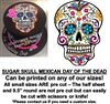 Mexican Sugar Skull Edible Cake Topper Image Cupcakes Day of the Dead Skull Cake