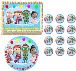 SUPER WHY Characters Party Edible Cake Topper Frosting Sheet - All Sizes!