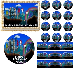 TERRARIA Theme Edible Cake Topper Image Frosting Sheet Cupcakes or Sides Decoration