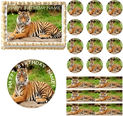 Bengal Tiger Edible Cake Topper Image, Bengal Tiger Cupcakes, Tiger Edible Cake