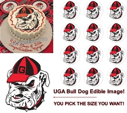 Georgia Bulldogs Edible Cake Topper Image Cupcakes Cookies Cake Topper UGA