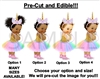 PRE-CUT Pastel Rainbow Unicorn Princess Pink Sneakers EDIBLE Cake Topper Image Cupcakes