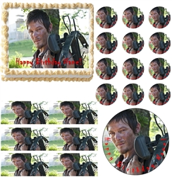 Walking Dead DARYL DIXON Party Edible Cake Topper Frosting Sheet - All Sizes!