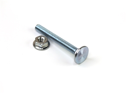 Flat Head Carriage Bolts 1/4" x 2 1/4" with 1/4" Flanged Nut - Select Quantity