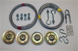 Garage Door Pulley/Cable set for Extension Springs
