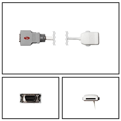 PacMedCables Masimo SET 1006 PC12 12FT Extension Adapter Cable LNOP F-Tab to LNC 14 Pin Connector