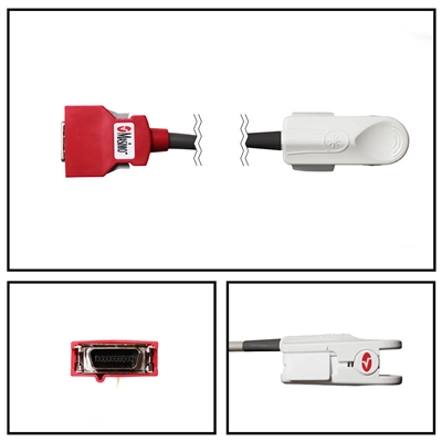 OEM Masimo SET 2053 Red DCI-dc3 Adult Hard Shell Finger SpO2 Sensor Red 20 Pin Connector 3FT/1M Cable