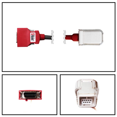 OEM Masimo SET 2057 Red LNC-14 14FT/4.25M SpO2 Patient Extension Adapter Cable LNCS 9 Pin to Red 20 Pin Connector