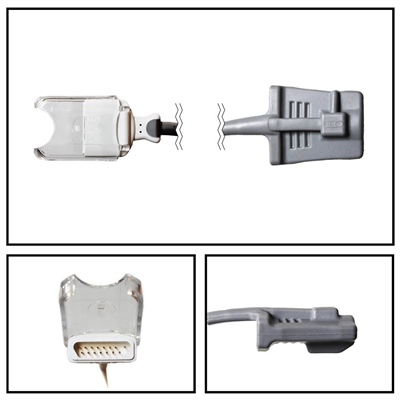 OEM Masimo SET 2507 M-LNCS DBI Adult Soft Shell Finger SpO2 Sensor M-LNCS 15 Pin Connector 3FT/1M Cable