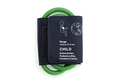 PacMed Cables NiBP Single Tube 13.8CM-21.5CM / 5.5IN-8.5IN Pediatric Reusable Blood Pressure Cuff