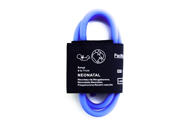 PacMed Cables NiBP Single Tube 6CM-11CM / 2.4IN-4.3IN Neonatal Bladder Reusable Blood Pressure Cuff