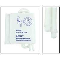 PacMed Cables NiBP Double Tube 27.5CM-36.5CM / 11IN-14.5 Adult Long Disposable TPU Blood Pressure Cuff Box of 5