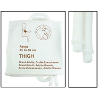NBXX3379-NiBP Disposable Cuff Dual Tube Thigh (45-56cm) - Soft Fiber (Box of 5)