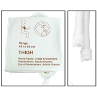 NBXX3389-NiBP Disposable Cuff Dual Tube Thigh (45-56cm) - Soft Fiber (Box of 5)