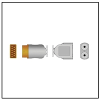 GE Marquette (700 Series) Dual Channel Temperature Adapter Cable