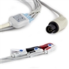 AAMI 6 Pin to 3 Lead Fixed (Din) ECG Cable - Grabber