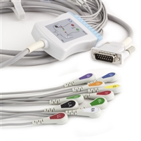 Philips 10 Lead Fixed Diagnostic ECG Cable - Snap