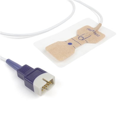 Nellcor Compatible OxiMax DB9 Pediatric Disposable SpO2 Sensor - Textile Adhesive (24pk)