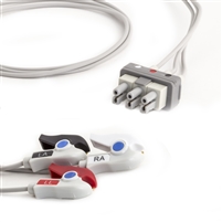 Philips 3 Lead Dual ECG Leadwires (Individual) - Grabber