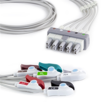 Philips 5 Lead Dual ECG Leadwires (Individual) - Grabber