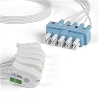Philips Disposable 5 Lead Dual ECG Leadwires Grabber - Compatible 10pk