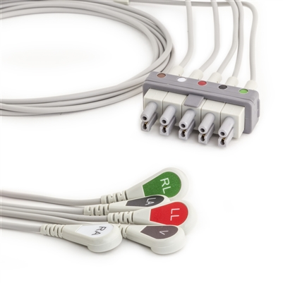 Philips 5 Lead Dual ECG Leadwires (Individual) - Snap