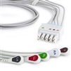 Spacelabs ECG Lead Wire Set 5 Lead Snap Clip to Dual 5 Pin Connector Spacelabs Compatible
