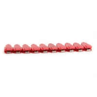 Universal Flat Clip Red Adapter w/ Bannana ECG Electrodes (Box of 10)