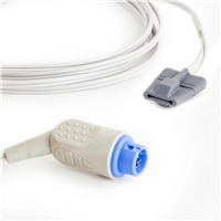 Philips Pediatric Soft Shell Finger SpO2 Sensor 12 pin Connector 10FT/3M Cable Philips Compatible