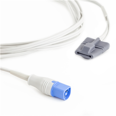 Philips Pediatric Soft Shell Finger SpO2 Sensor D Connect 8 Pin Connector 10FT/3M Cable Philips Compatible