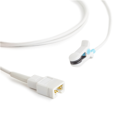 Spacelabs / Novametrix Ear Clip SpO2 Sensor DB9 6 Pin Connector 3FT/1M Cable Spacelabs / Novametrix Compatible