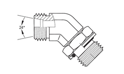 45&deg; Male Metric ADJ Elbow - SS